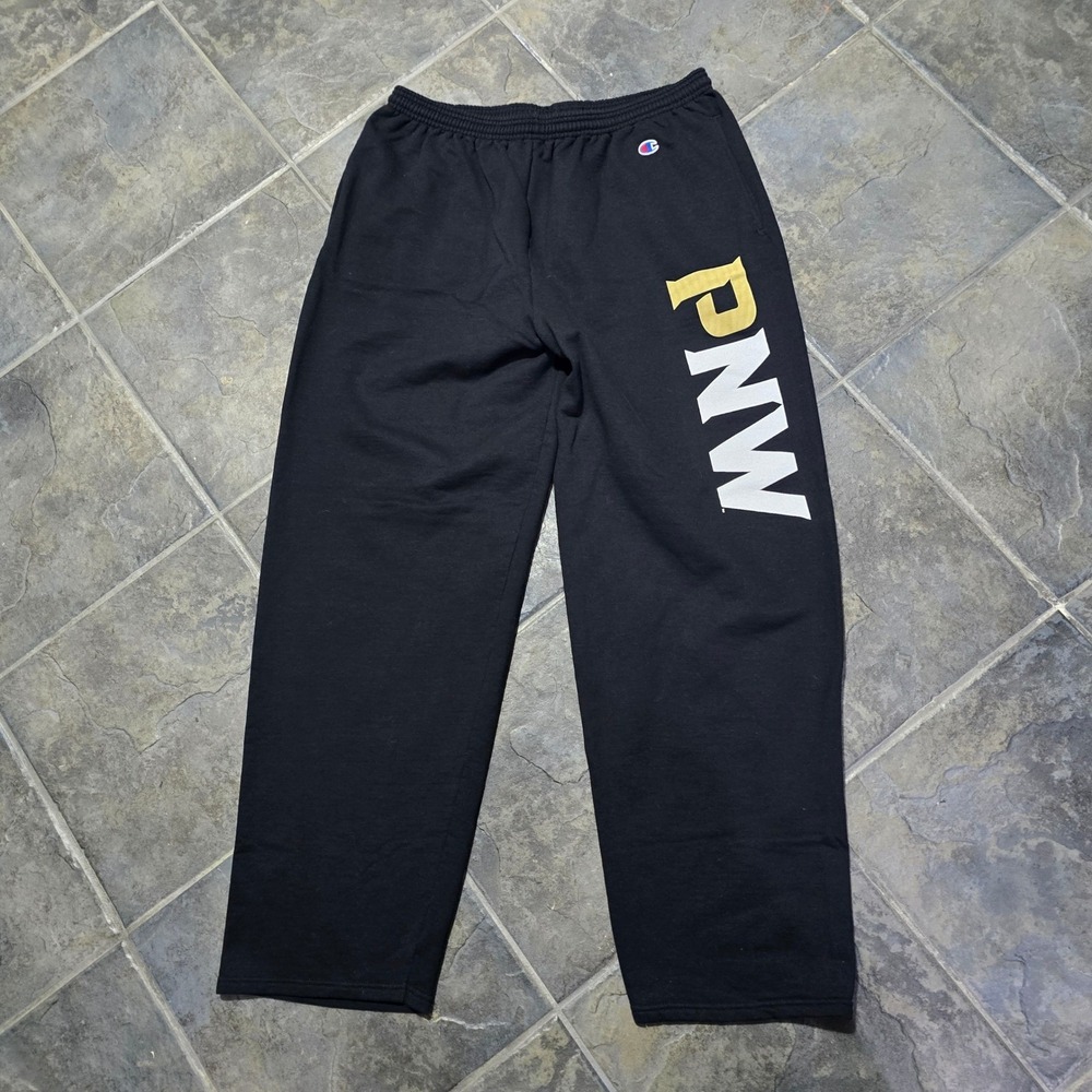 Champion Sweatpants Mens XL Black PNW Graphic Eco Fleece Joggers